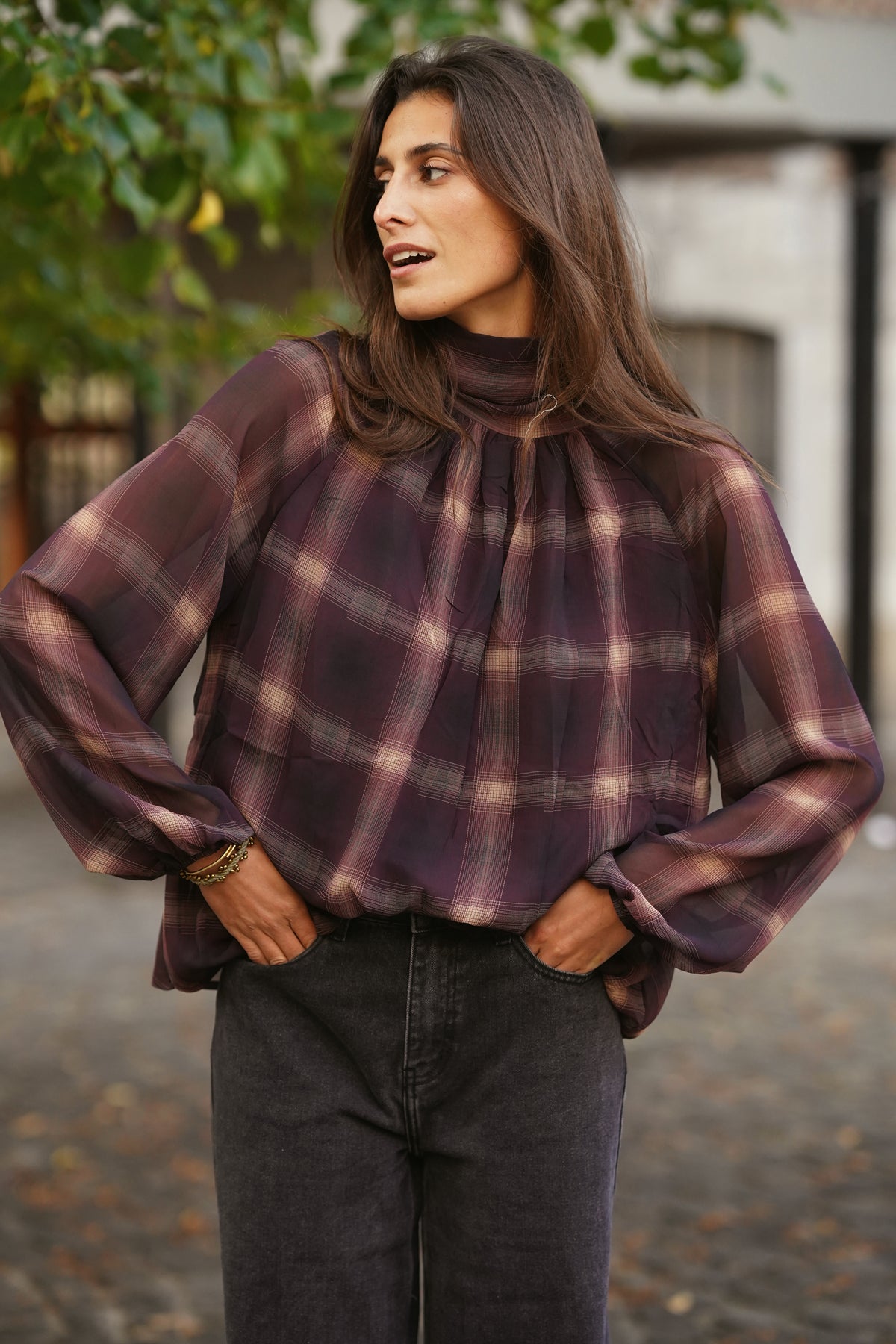 Blouse Steph bordeaux