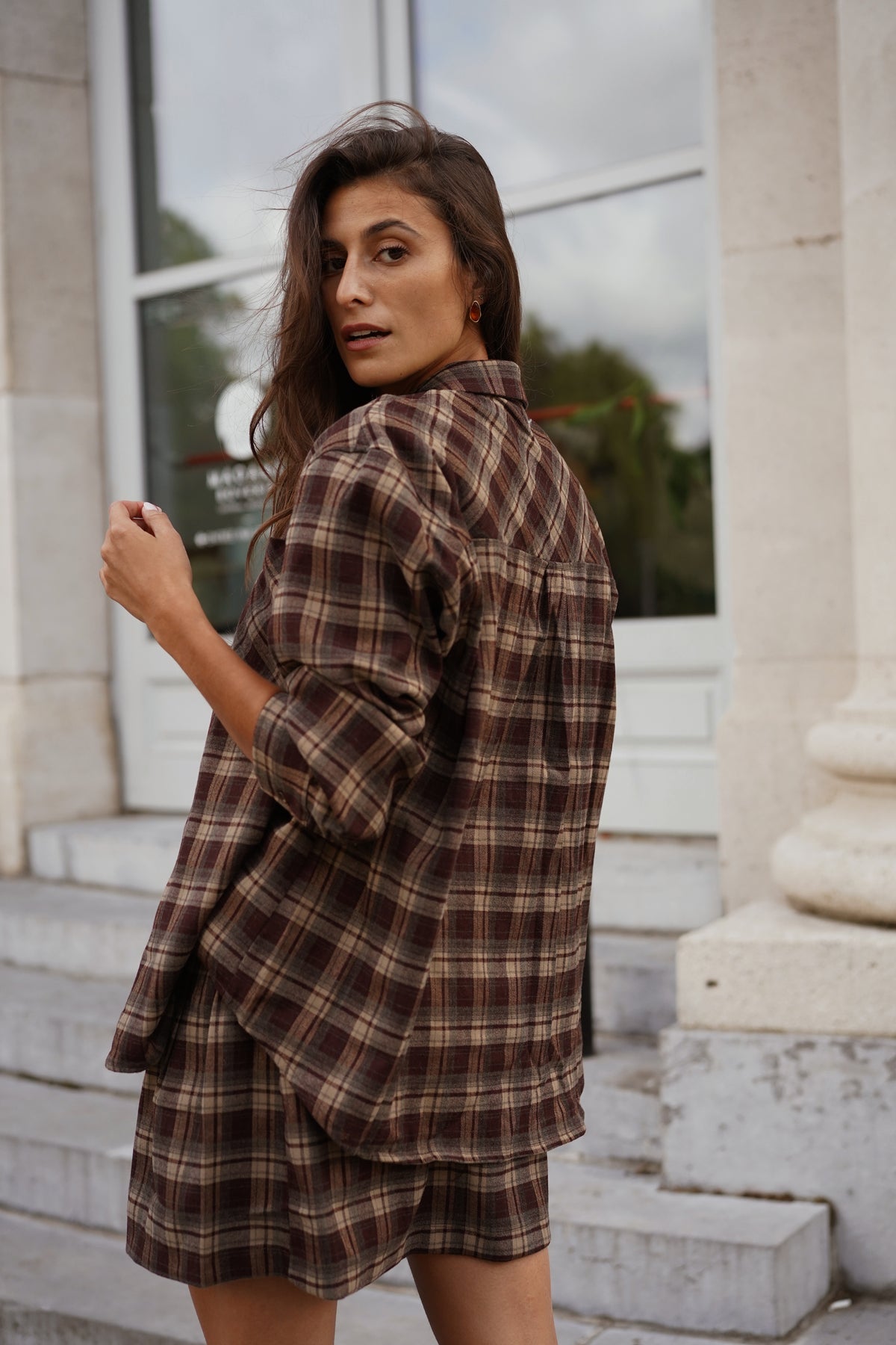 Chemise Elie carreaux marron