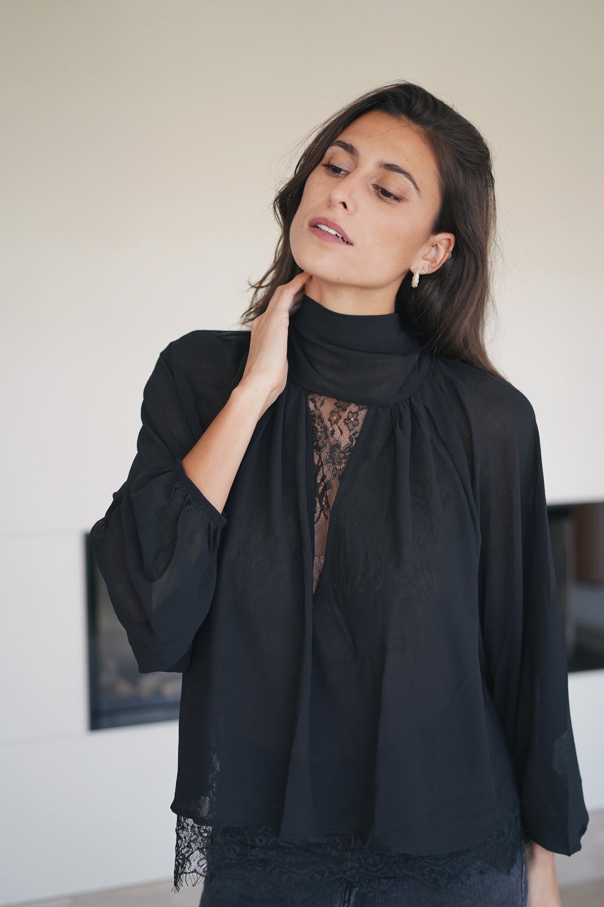Blouse Irina dentelle noir