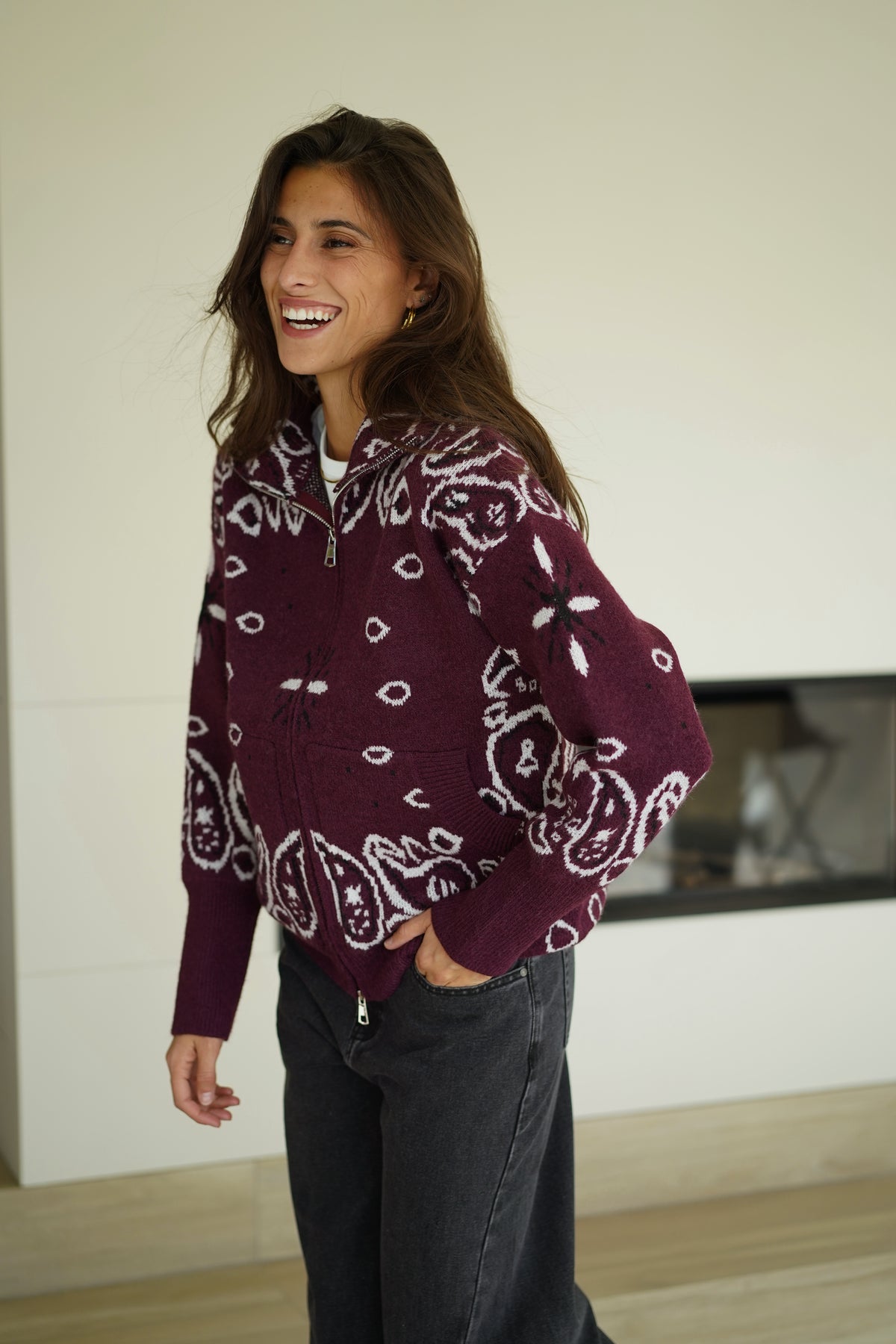 Gilet Amaury bordeaux