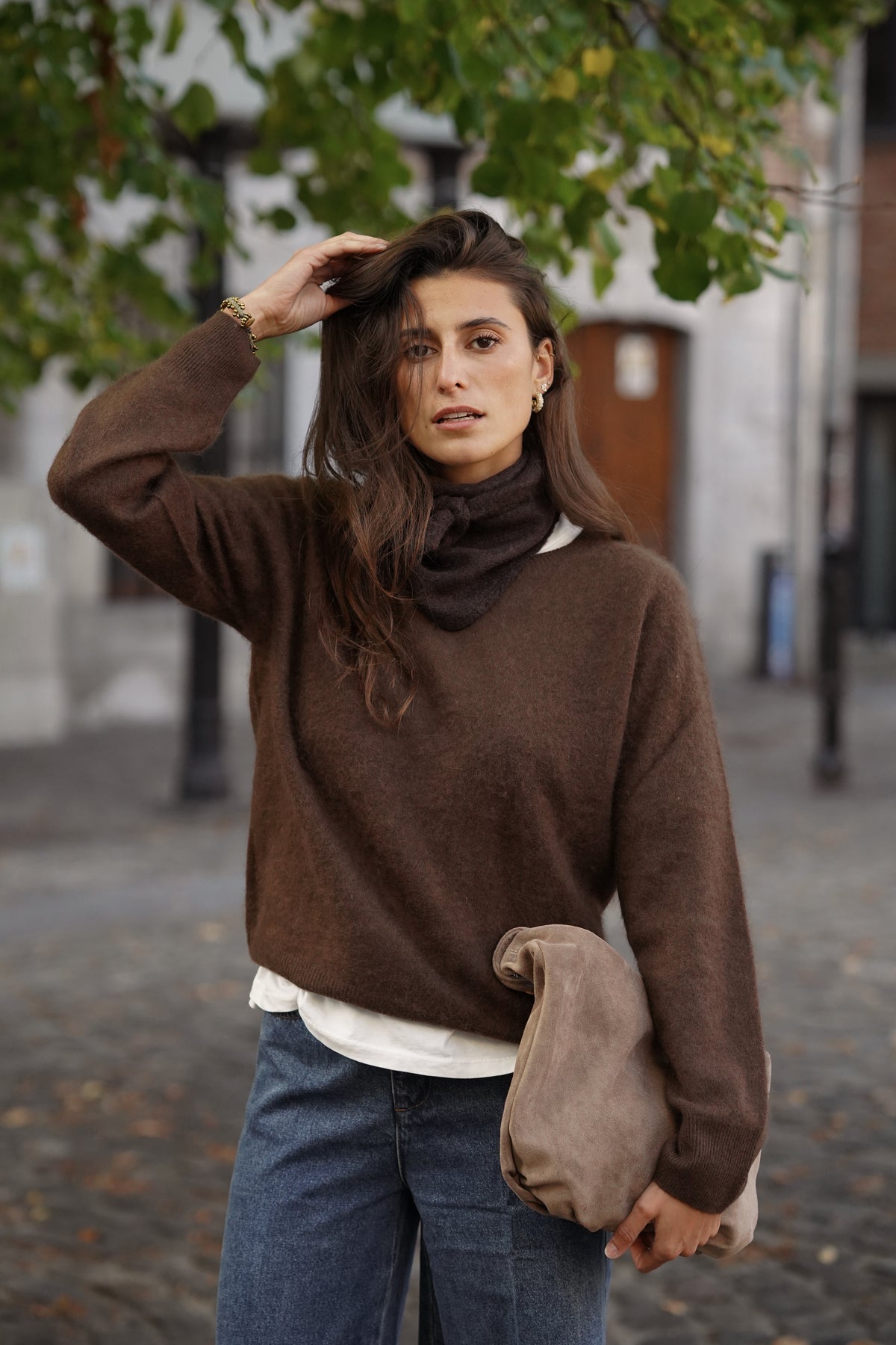Pull Mérinos Charlie marron