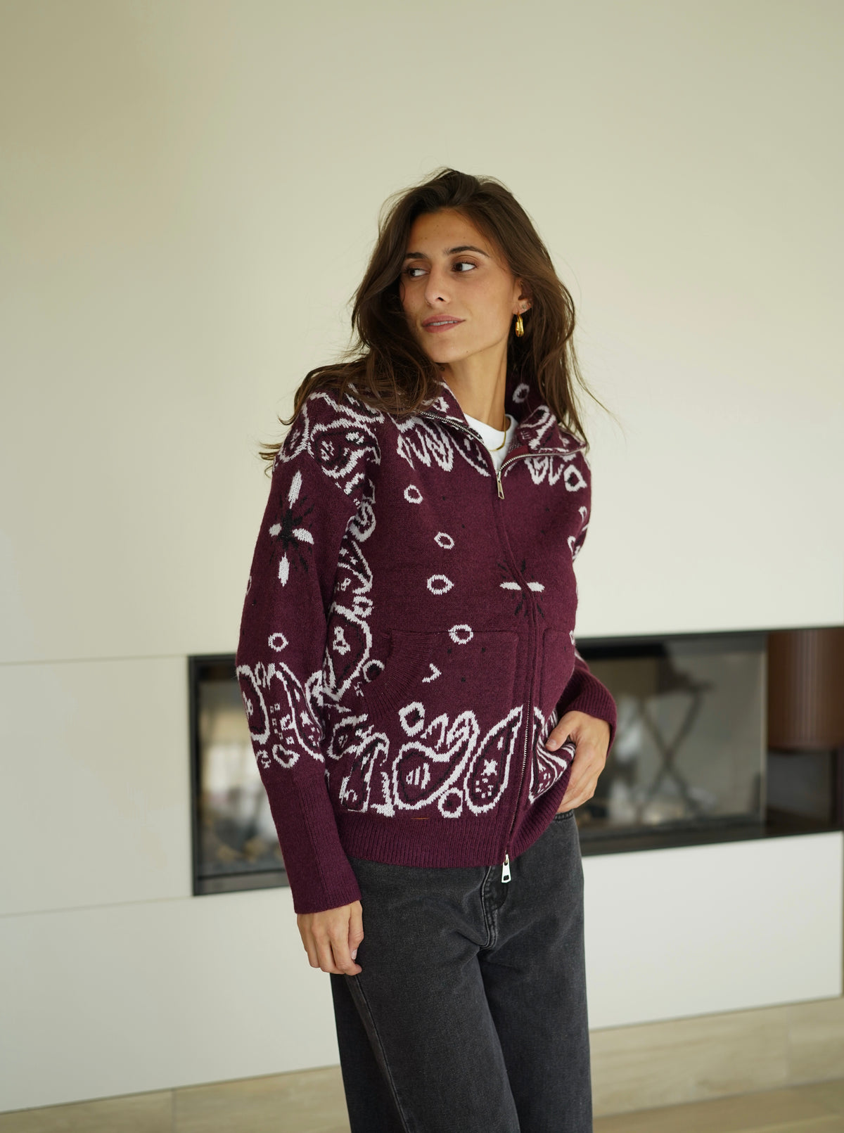Gilet Amaury bordeaux