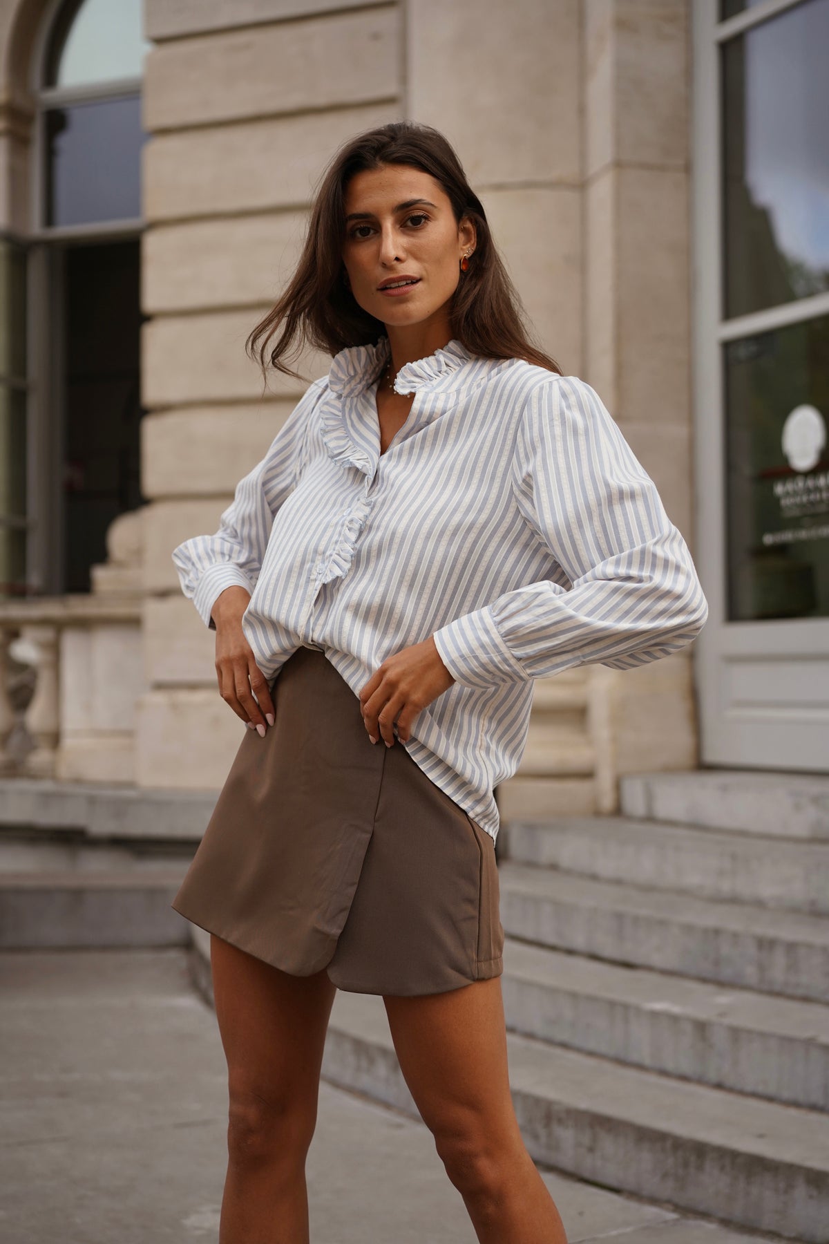 Chemise Jeanne bleu ligné