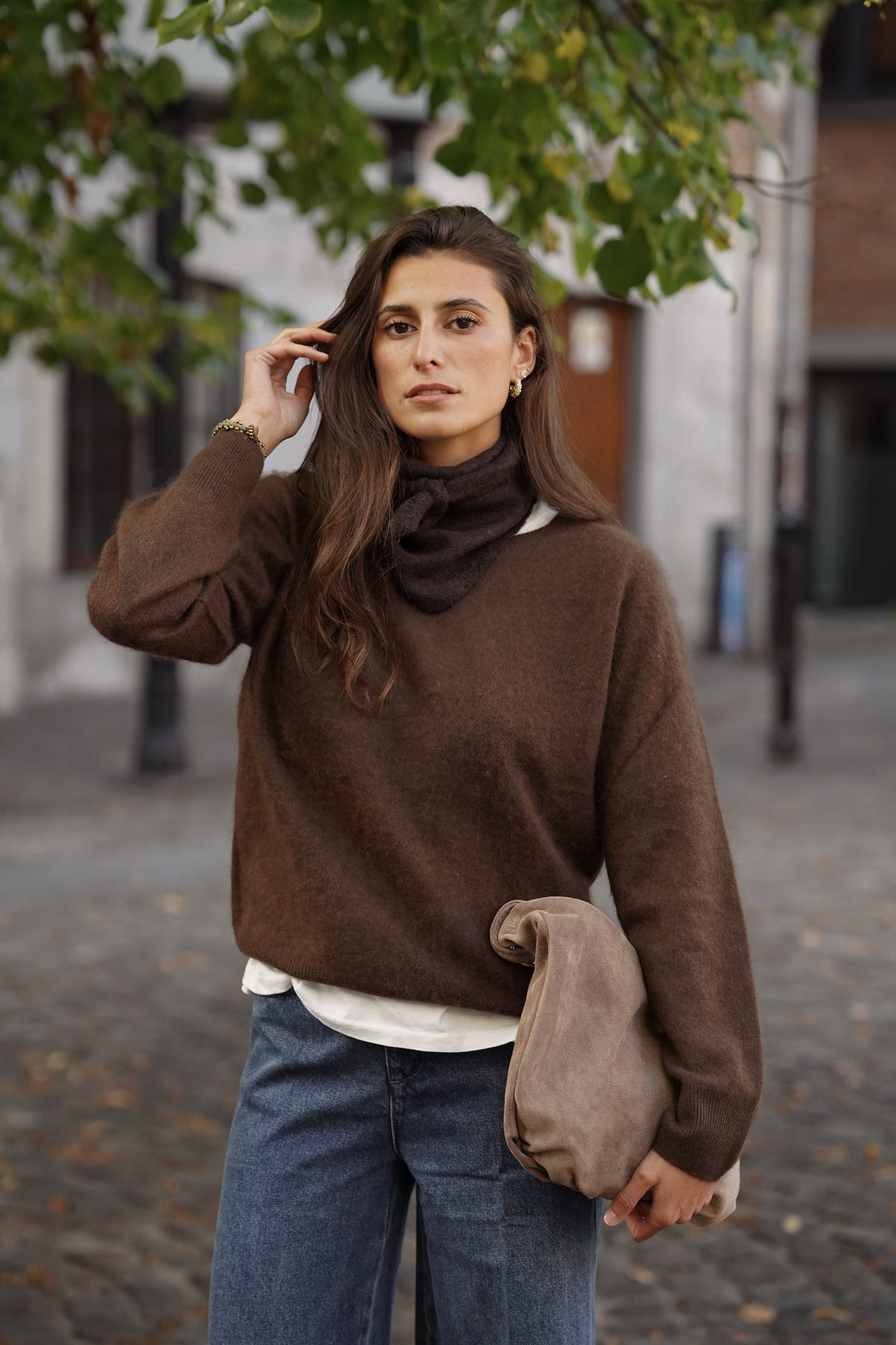 Pull Mérinos Charlie marron