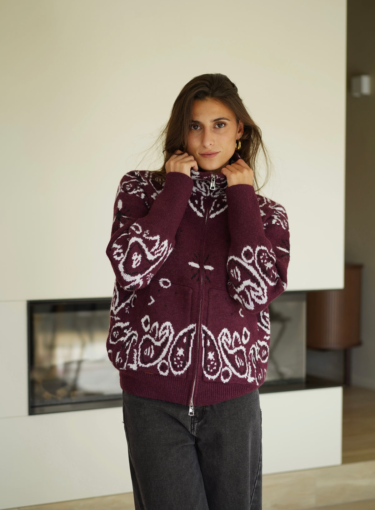 Gilet Amaury bordeaux