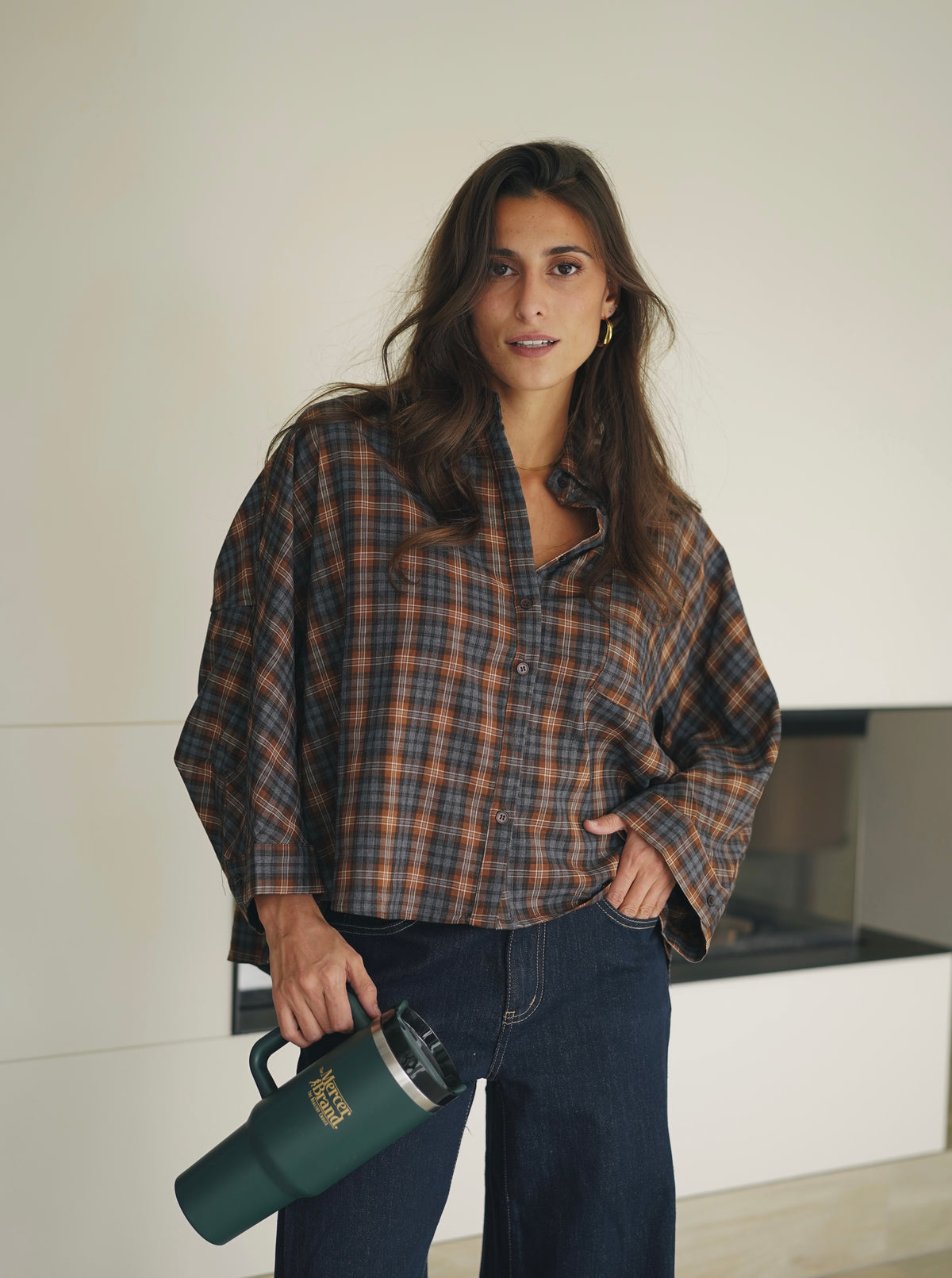 Chemise Overzised Sandra camel