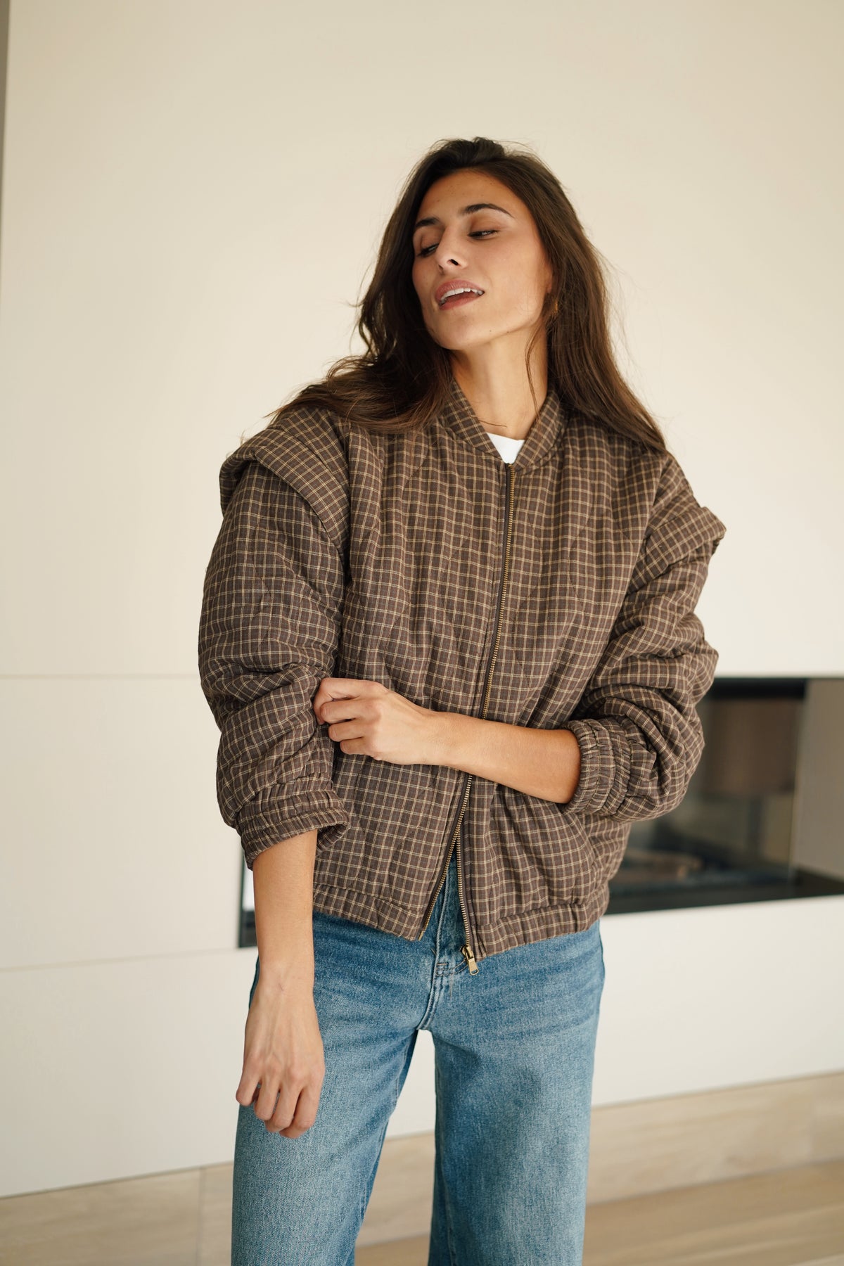 Veste Bomber Camille marron