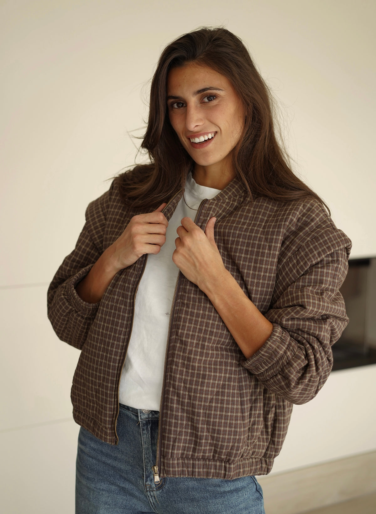 Veste Bomber Camille marron