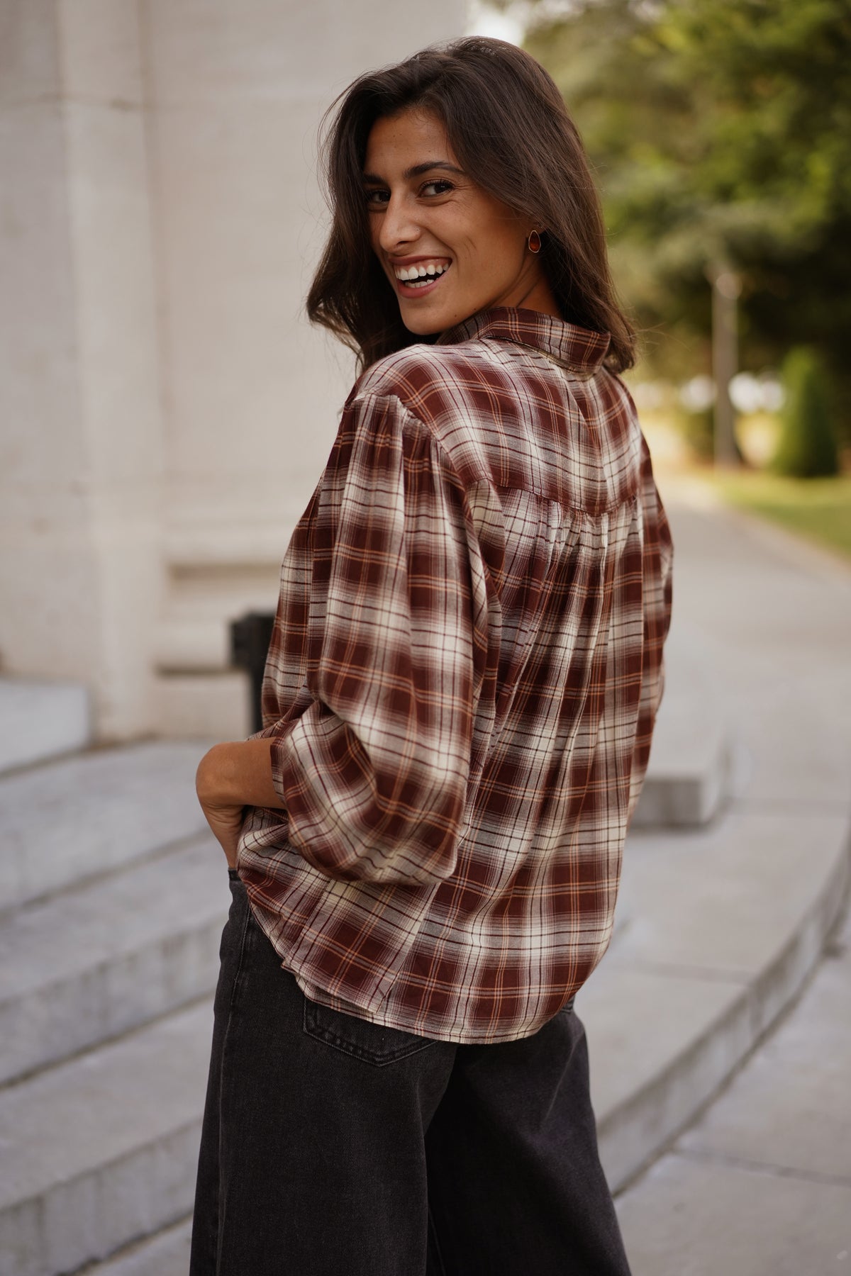 Chemise Judy carreaux bordeaux