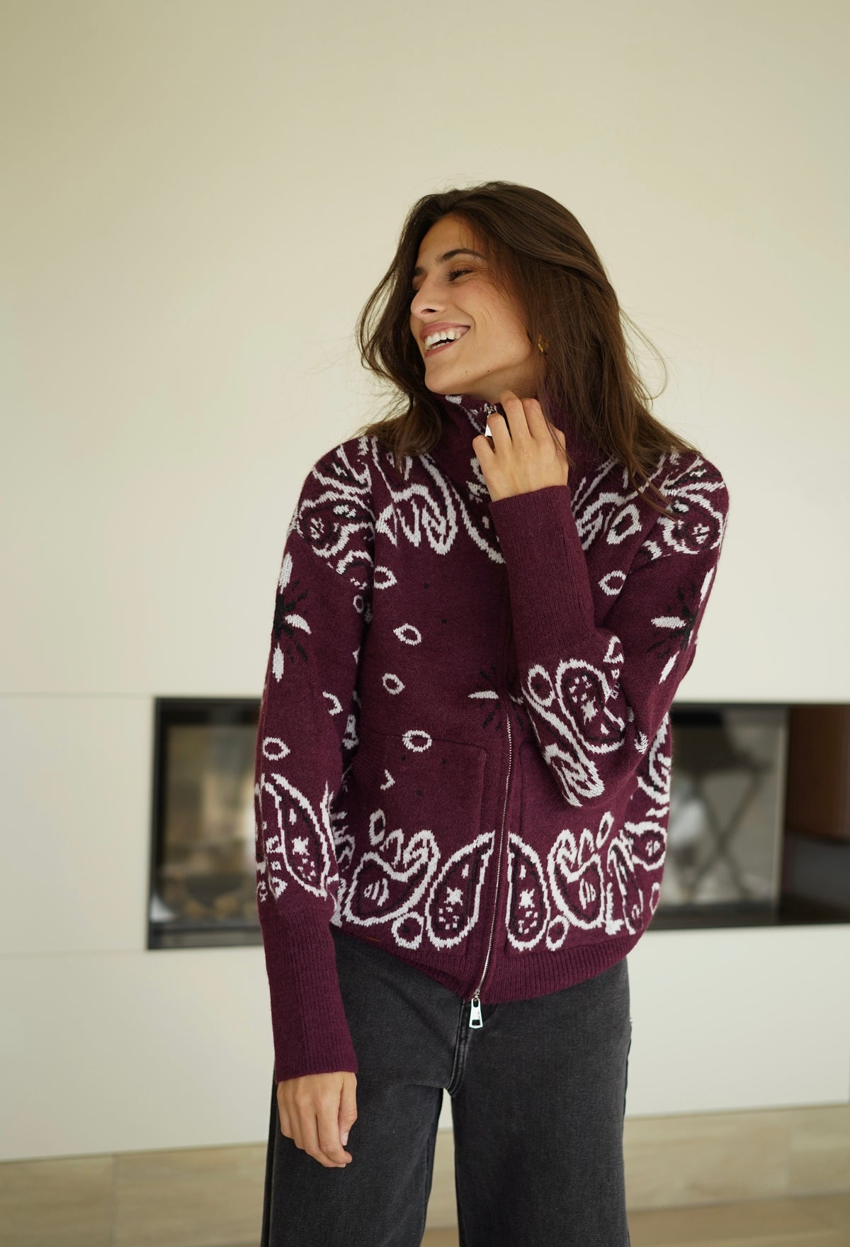 Gilet Amaury bordeaux